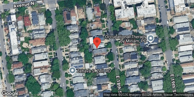Aerial map of 1442 EAST 18 STREET, Brooklyn