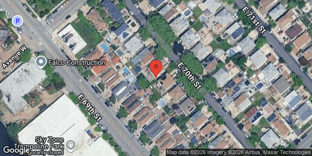 Aerial map of 2336 EAST 70 STREET, Brooklyn