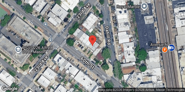 Aerial map of 2315 60 STREET, Brooklyn