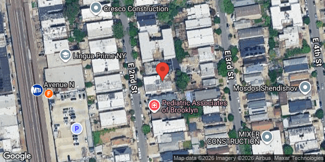 Aerial map of 1411 EAST 2 STREET, Brooklyn