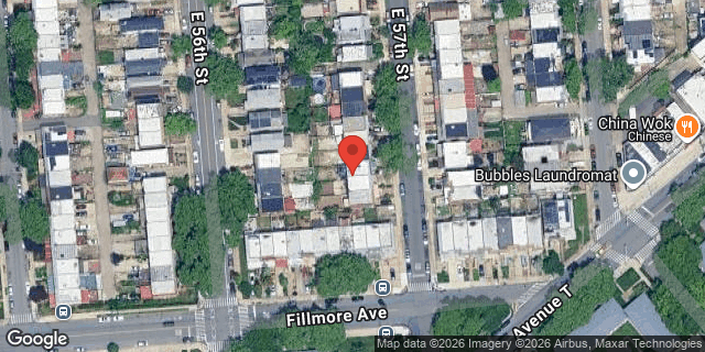Aerial map of 1566 EAST 57 STREET, Brooklyn