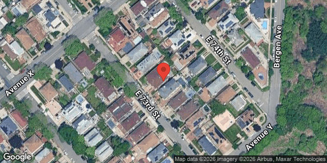 Aerial map of 2427 EAST 73 STREET, Brooklyn