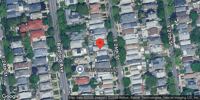 Aerial map of 1448 EAST 26 STREET, Brooklyn