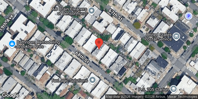 Aerial map of 1947 68 STREET, Brooklyn