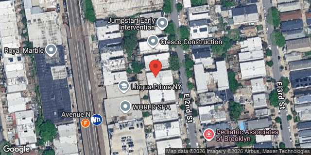 Aerial map of 1398 EAST 2 STREET, Brooklyn