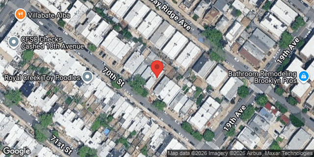 Aerial map of 1851 70 STREET, Brooklyn