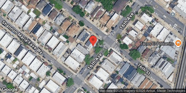 Aerial map of 1584 76 STREET, Brooklyn