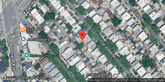 Aerial map of 1510 EAST 32 STREET, Brooklyn