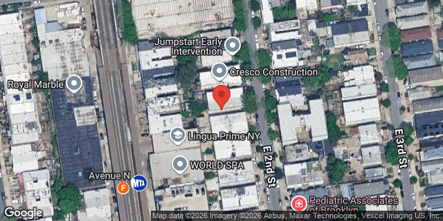 Aerial map of 1394 EAST 2 STREET, Brooklyn