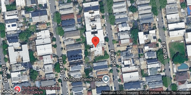 Aerial map of 1430 EAST 4 STREET, Brooklyn