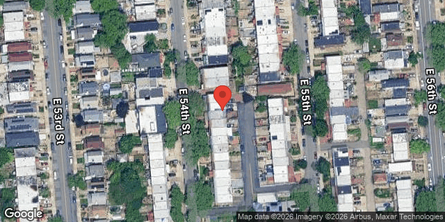 Aerial map of 1709 EAST 54 STREET, Brooklyn