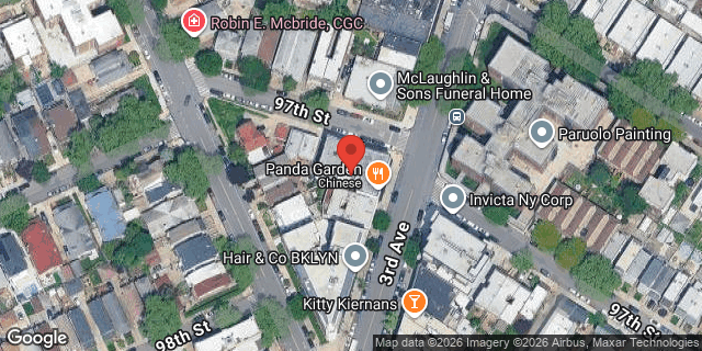 Aerial map of 9702 3 AVENUE, Brooklyn