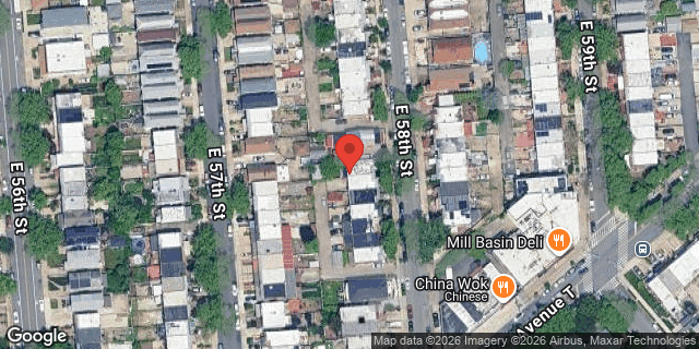 Aerial map of 1566 EAST 58 STREET, Brooklyn