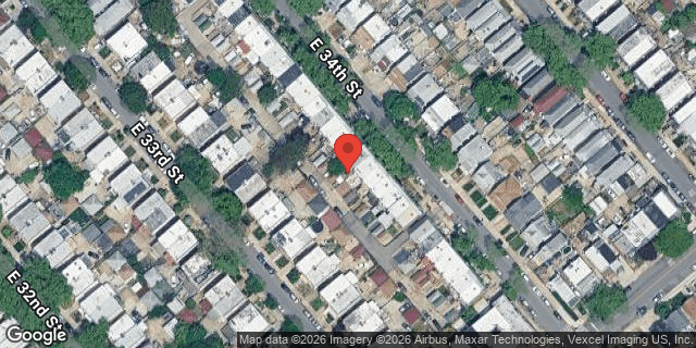 Aerial map of 1596 EAST 34 STREET, Brooklyn