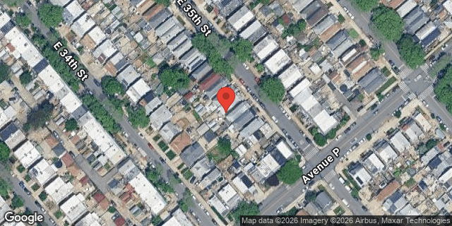 Aerial map of 1566 EAST 35 STREET, Brooklyn