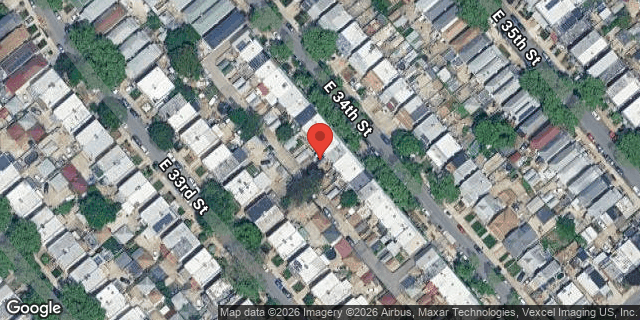 Aerial map of 1584 EAST 34 STREET, Brooklyn