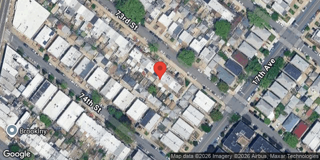 Aerial map of 1674 73 STREET, Brooklyn