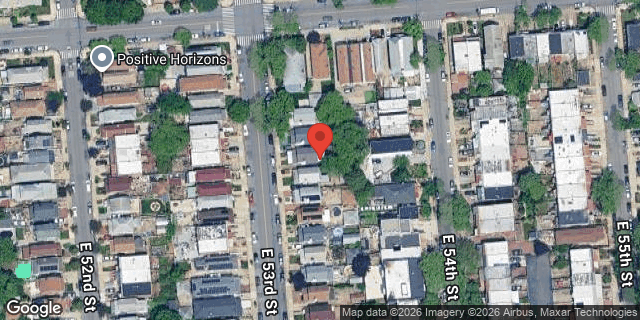 Aerial map of 1727 EAST 53 STREET, Brooklyn