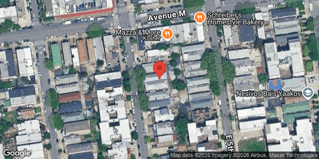 Aerial map of 1405 EAST 4 STREET, Brooklyn