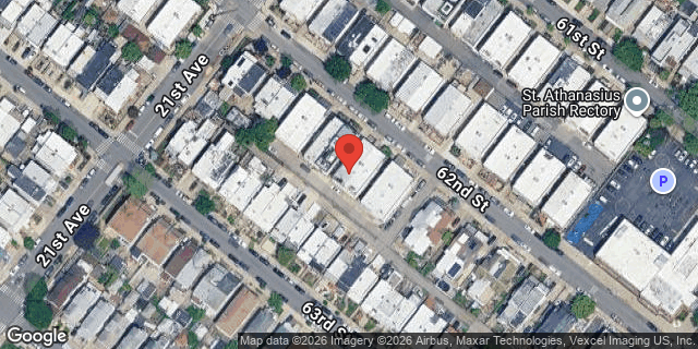 Aerial map of 2126 62 STREET, Brooklyn