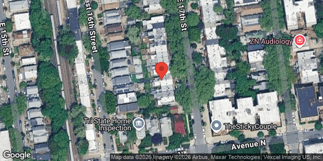 Aerial map of 1388 EAST 17 STREET, Brooklyn