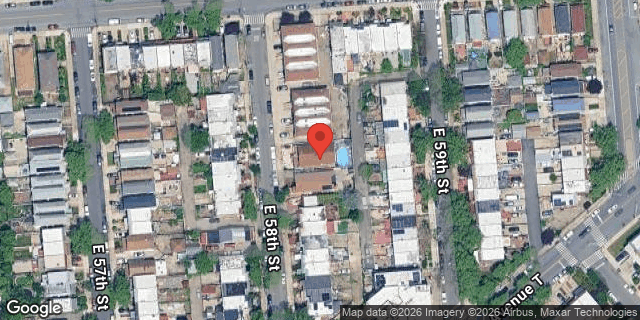 Aerial map of 1521 EAST 58 STREET, Brooklyn