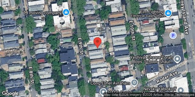 Aerial map of 1337 EAST 9 STREET, Brooklyn