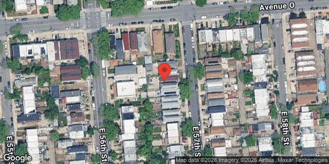 Aerial map of 1518 EAST 57 STREET, Brooklyn