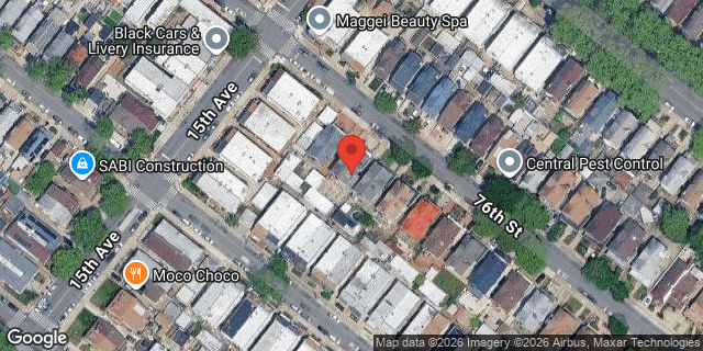 Aerial map of 1518 76 STREET, Brooklyn