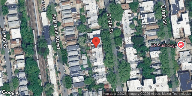 Aerial map of 1376 EAST 17 STREET, Brooklyn
