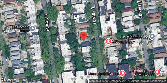 Aerial map of 1384 EAST 18 STREET, Brooklyn