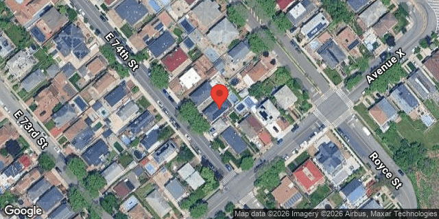 Aerial map of 2367 EAST 74 STREET, Brooklyn