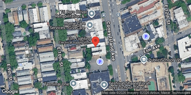 Aerial map of 1662 CONEY ISLAND AVENUE, Brooklyn