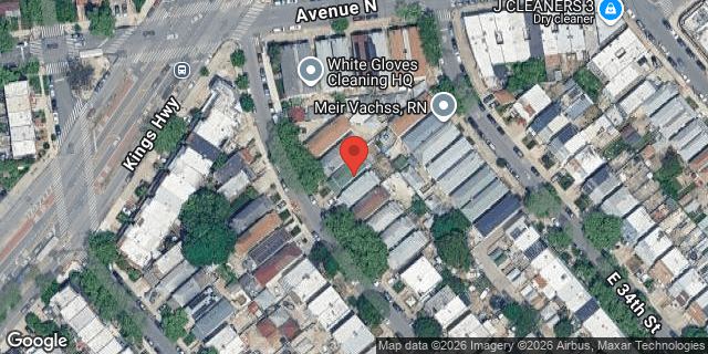 Aerial map of 1483 EAST 33 STREET, Brooklyn