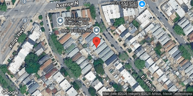 Aerial map of 1544 EAST 34 STREET, Brooklyn