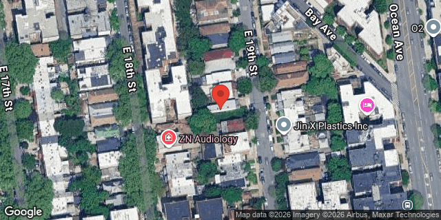 Aerial map of 1374 EAST 19 STREET, Brooklyn