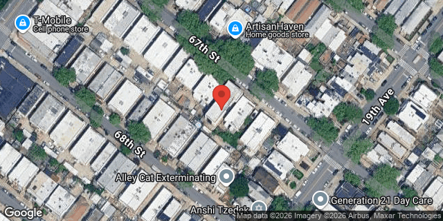 Aerial map of 1852 67 STREET, Brooklyn
