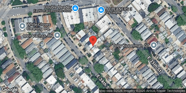 Aerial map of 1555 EAST 34 STREET, Brooklyn