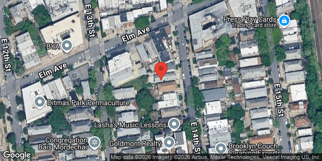 Aerial map of 1336 EAST 14 STREET, Brooklyn