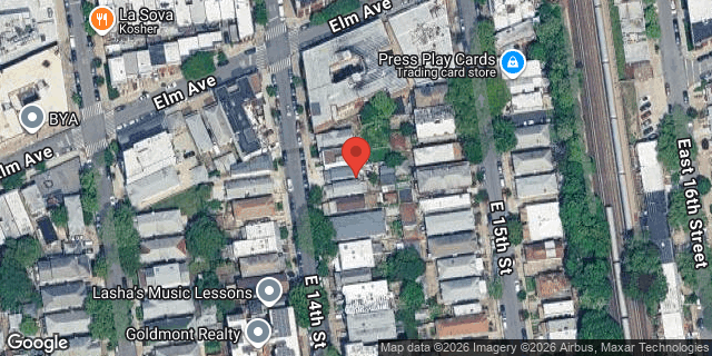 Aerial map of 1335 EAST 14 STREET, Brooklyn