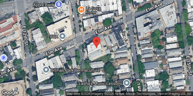 Aerial map of 1329 EAST 13 STREET, Brooklyn
