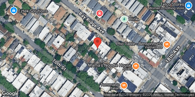 Aerial map of 1758 BAY RIDGE AVENUE, Brooklyn