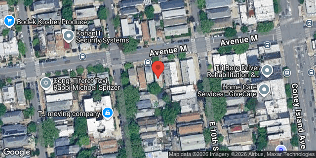 Aerial map of 908 AVENUE M, Brooklyn