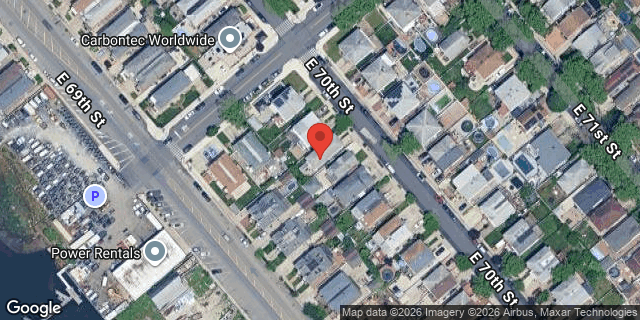 Aerial map of 2214 EAST 70 STREET, Brooklyn