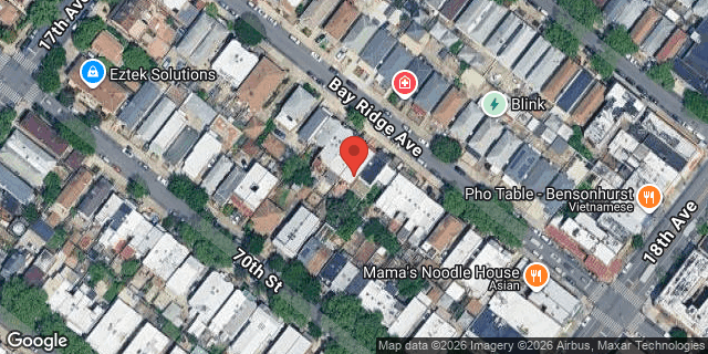 Aerial map of 1750 BAY RIDGE AVENUE, Brooklyn