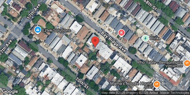 Aerial map of 1740 BAY RIDGE AVENUE, Brooklyn