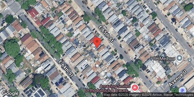Aerial map of 2044 EAST 65 STREET, Brooklyn