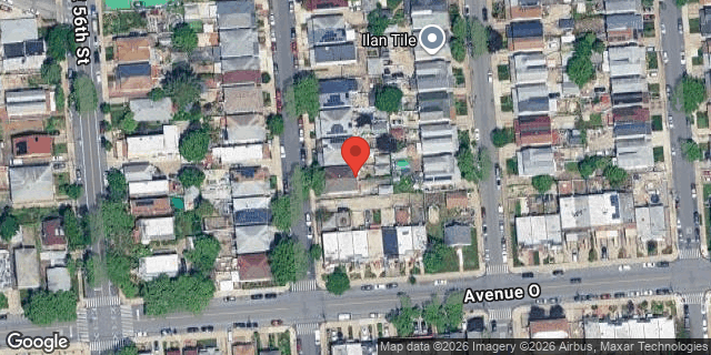 Aerial map of 1477 EAST 57 STREET, Brooklyn