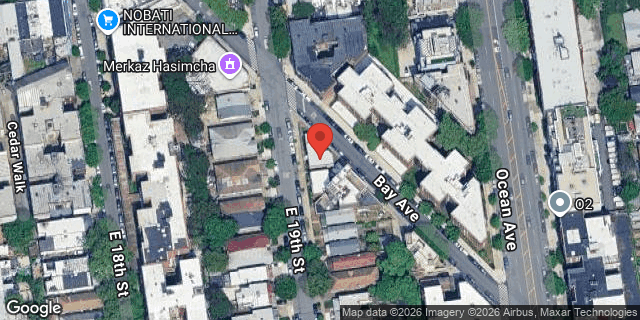 Aerial map of 1331 EAST 19 STREET, Brooklyn