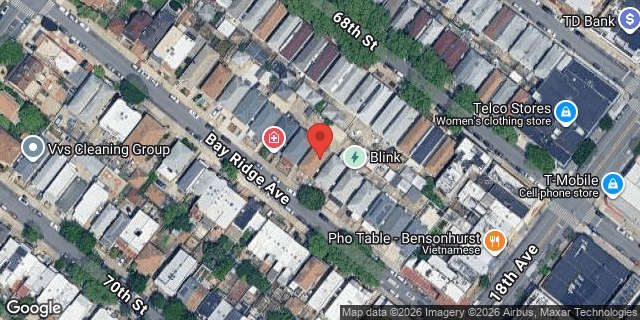 Aerial map of 1755 BAY RIDGE AVENUE, Brooklyn